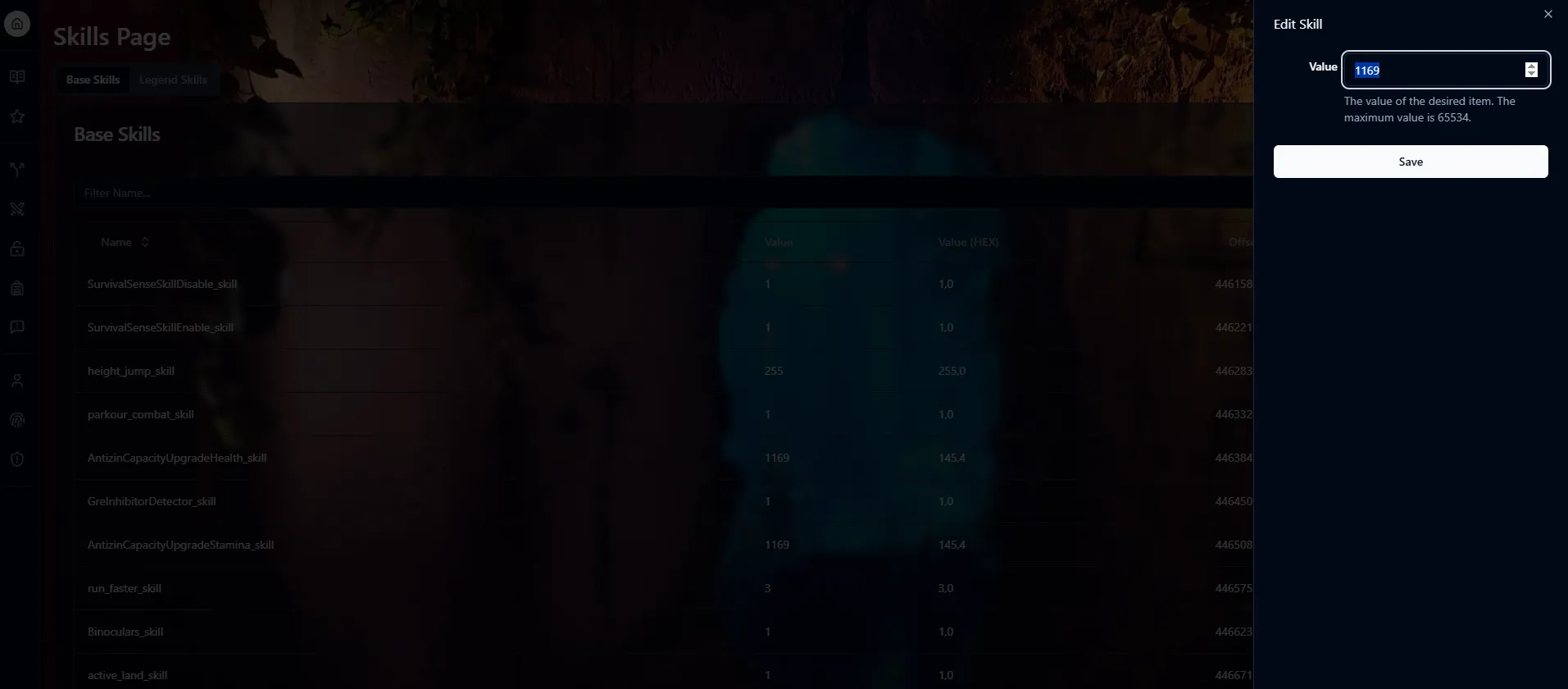 Skill Item change Example